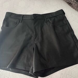 Abercrombie leather shorts